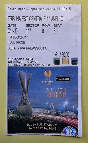 Biglietto finale uefa europa - finale,