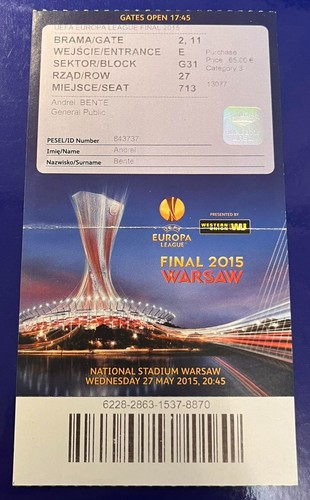 Biglietto finale europa league - biglietto,